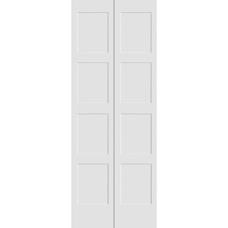 36 X 80 Primed 4-Panel Equal Panel Shaker Bifold Door And Hardware